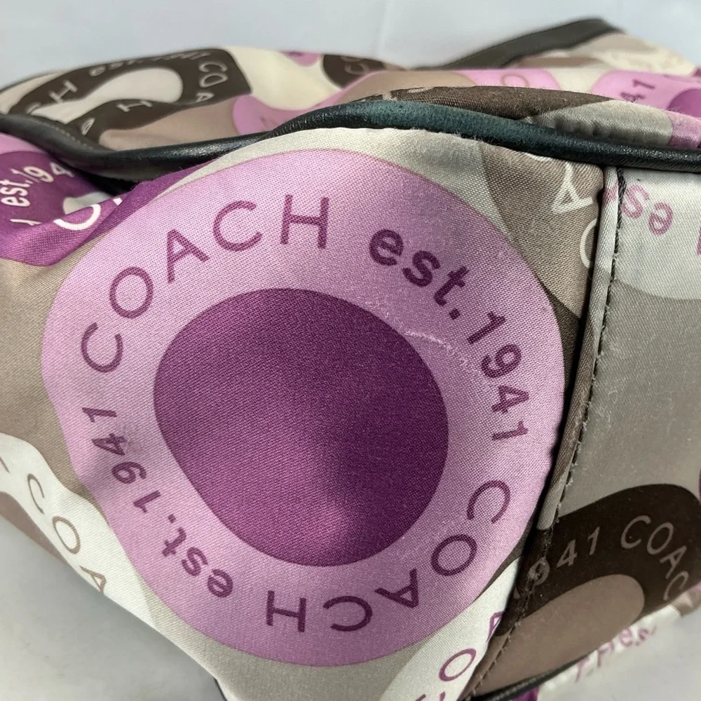 Coach Y2K Signature Pink Brown Snap Head Messenger Diaper Shoulder‎ Bag Laptop